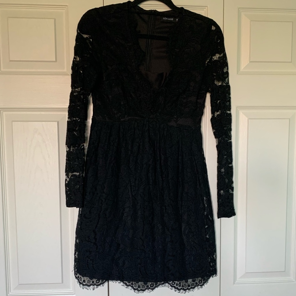 Liza Luxe Black Lace Dress